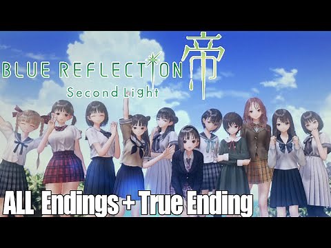 Blue Reflection 2 Second Light ALL Endings Cutscenes! True Ending! Pt31