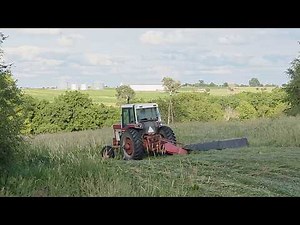 IH 1086 Mowing 1st Cutting Hay with AGCO Disc Mower