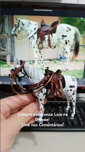 O Cavalo Appaloosa de Brinquedo mais lindo em miniatura com Sela #cavalo #fazendinha