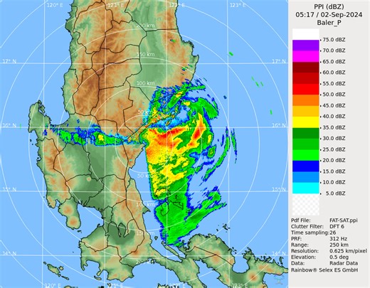 TROPICAL CYCLONE UPDATE At 2:00 PM today, based on all available data including from Baler Weather Radar, the center of Tropical Storm ENTENG made landfall in the vicinity of Casiguran, Aurora. DOST-PAGASA | DOST-PAGASA
