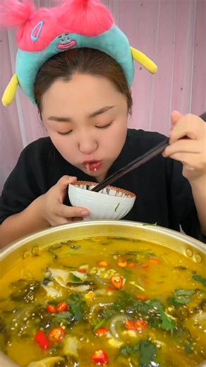 Enjoying my spicy soup with a fun hat! 北 #FoodieFun #SpicyDelights | Angela Herrick | Facebook