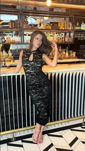 Lace never looked so good ♡ Ft our brand new 'Black Lace Contrast Keyhole Neck Ruched Midi Dress'