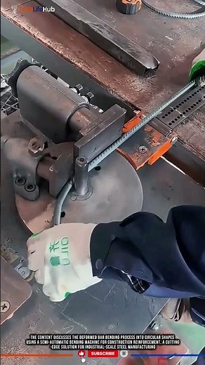 Innovation Rebar Bending: Circular Forming, Semi-Automatic & Strong Construction Reinforcement #tech