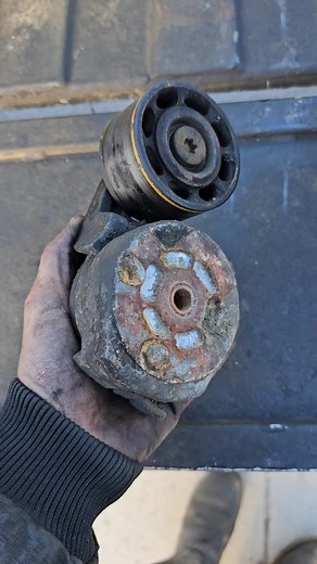 Water pump replacement on a 3126 Caterpillar up in Taylor, MI. Instead of running the water pump off of the main serpentine belt, Cat decided it was a good idea to hide the water pump and run it off of a V-belt with a manual tensioner which is often overlooked and somewhat difficult to tension inside of a truck frame. The belt stretches over time and eventually the engine begins overheating. The two bolts holding the tensioner freeze up in the aluminum and can be a real pain to adjust if they ha