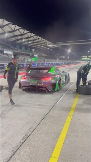 Midnight Precision: Mercedes Benz AMG GT3 Pit Stop 🔧🌙