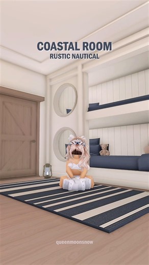bloxburg coastal house bedroom build ideas decals w decorations frm the new rustic update #bloxburg