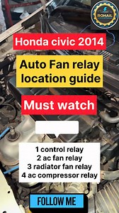 ‘’Honda civic radiator all fan relay location’’💯 tips solution✅ #relay #Location #mechanic #automobile #fblifestyles | Muhammad Rohail