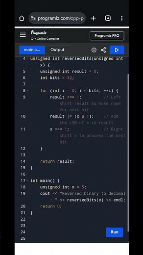 Reverse 32-bit Binary and Return Decimal | Bit Manipulation | C++ Solution