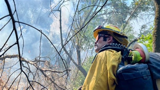 Wind-driven fire races through wine country