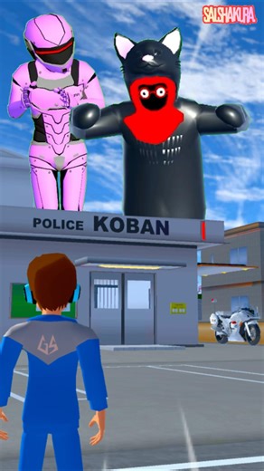 Robot dan Monster menyerang Kantor Polisi Koban😱#shorts #sakuraschoolsimulator #shortssakura