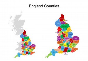 Editable Map of England Counties Powerpoint | UK, Britain & Great Britain County Map | Printable and Customizable Template - Etsy UK