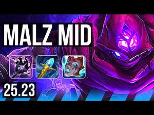 MALZAHAR vs AKALI (MID) | 12/0/10, Legendary | KR Master | 25.23