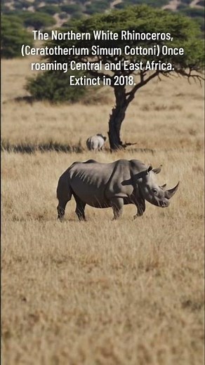 Northern White Rhinoceros - Extinct Species #mammal