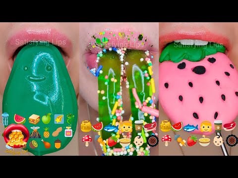 Satisfying ASMR Eating Compilation FONDANT KOHAKUTOU MOCHIE Mukbang 먹방