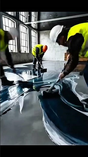 Liquid flooring applied to perfection, and the final touch: