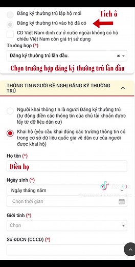 Hướng dẫn gửi hồ sơ DVC để đăng ký thường trú