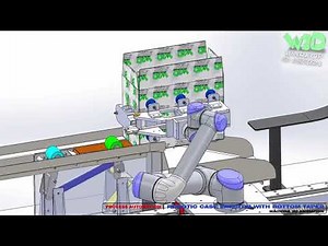 Process Automation - Robotic Case Erector with Bottom Taper - Machine 3D Animation
