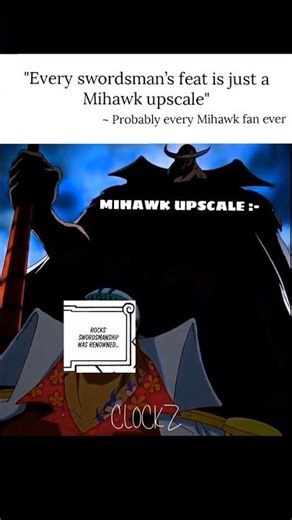 "Every Mihawk Upscale is a Vista Upscale" #onepiece #anime #animeedit #onepieceedit #mihawk #rocks