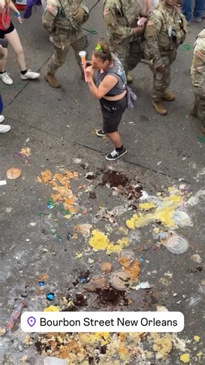 Old Row on Instagram: "Ain’t no way she just ate cake off the ground on Bourbon Street ☹️ @bourbon.street.cake"
