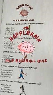 ⚾ MLB Legends Quiz | Can You Get All 7 Right?