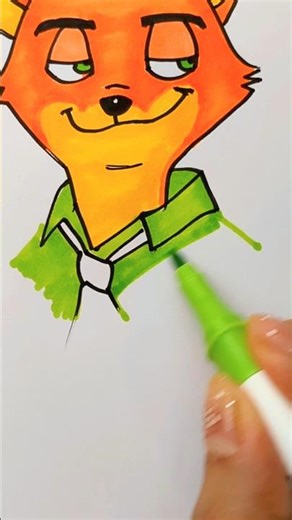 How to Draw NICK WILDE from Zootopia! 🦊✨ (Easy Step-by-Step)