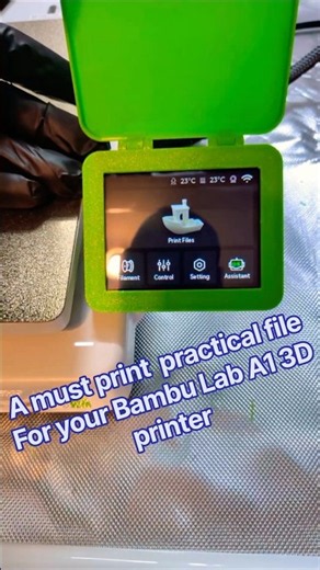 Useful LED screen cover file for the bambu lab a1 3d printer