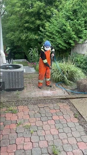 Satisfying Pressure Washing a Backyard Patio | Deep Clean Transformation