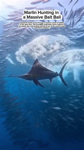 Marlin Hunting in a Massive Bait Ball