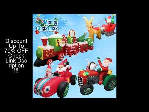 Inflatable Toys Santa Cartoon Vehicle Christmas Decorations Model Party New Year Yard Props Indoor O