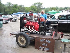 1949 8BA Ford 239 Engine Eaton M90 Supercharger Blown Flathead at Greaserama Kansas City