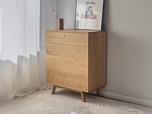 LOA - Solid Oak Wood Dresser, Scandinavian Chest of Drawers, Wooden Commode - Etsy