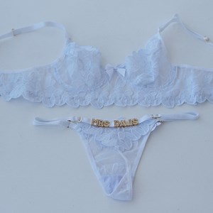 Custom Bridal Lingerie • Wedding Lingerie • Bra and Panty Set • Bachelorette Party Gift • Bridal Underwear • Bride Gift - Etsy