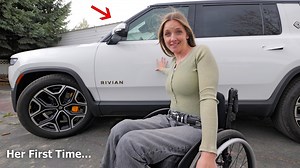 302K views · 4.6K reactions | "HER FIRST TIME! - Can a Wheelchair User Drive a Rivian?!" This video is not sponsored by Rivian - but they did let us borrow this 2nd Generation Rivian R1S for a few days to try out. THANK YOU Rivian for being awesome!! Get $500 Rivian bucks with our code when you buy your Rivian HERE: https://rivian.com/configurations/list?reprCode=ZACK1594426 | Jerry Rig Everything | Facebook