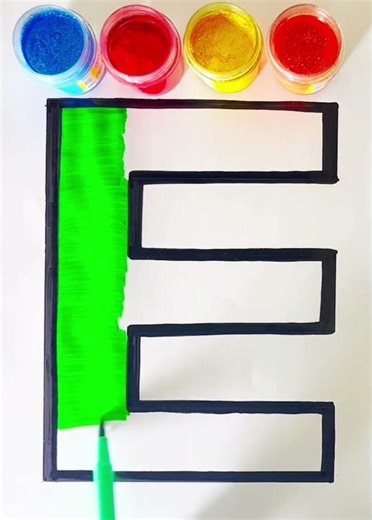 Coloring the Letter E | Learn Alphabet with Colors for Kids 🎨