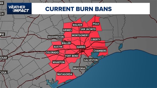 SE Texas burn bans | Harris County joins other area counties, bans most outdoor burning | Map
