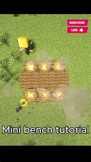Mini bench tutorial #minecraft