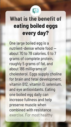 What is the benefit of eating boiled eggs every day?