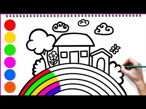 rainbow colour drawing easy with colour step by step drawing for beginners‪@BachaParty17‬