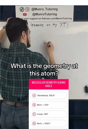 Molecular geometry full lesson @Munro Tutoring Check out my other full lessons: Stoichiometry @Munro Tutoring Lewis structures @Munro Tutoring #chemistry #stemtok #STEM
