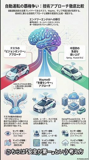 【徹底比較】テスラの「カメラ」vs ウェイモの「LiDAR」：自動運転の覇者は誰だ？ #自動運転 #テスラ #Waymo #LiDAR #Mobileye #ファーウェイ #人工知能