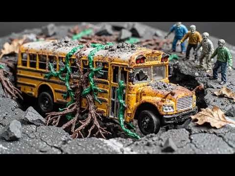 Building the Ultimate Zombie Safe House 🏚️ | Post-Apocalyptic Diorama ASMR