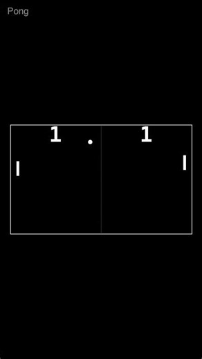 Classic Pong, simulated and animated