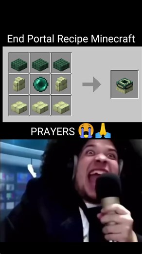 End Portal Frame Recipe Minecraft 🤯 #minecraft #minecraftshorts #minecraftmemes