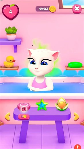 Angela in bathroom😸|| #mytalkingtom #cat #tom #shorts #viral #trending #gaming @Mytomvika