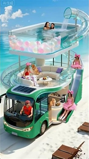 Rolling Pool Party! 🚌💦 Teens Take Fun to the Next Level 🚀🎉