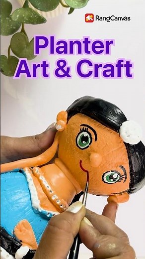 Cute Planter Art and Craft 🪴 DIY planter making ideas #shorts #craft #artandcraft #shortsfeed