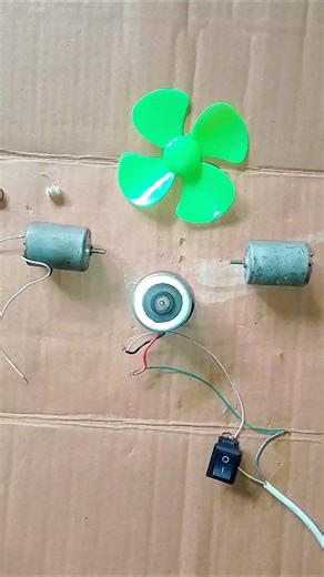 Fan powered by two DC motors New DC motor experiment #dcmotor #dcpower #successfulexperiment #shorts
