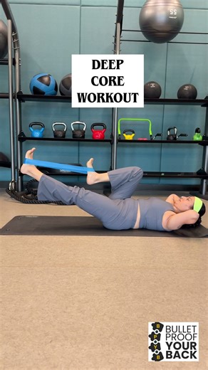 Simple Deep Core workout to strengthen the core and reduce back pain!