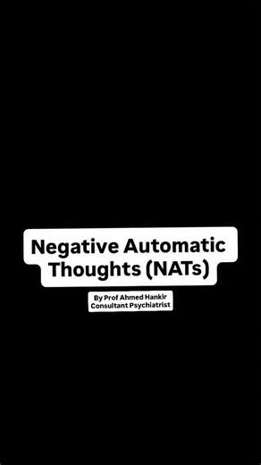 Professor Ahmed Hankir on Instagram: "Negative automatic thoughts can feel overwhelming — but they’re patterns, not prophecies. Once you learn to identify them, you can challenge them, retrain them, and reclaim your peace of mind. 🧠✨ #mentalhealth #depression #trauma #mentalhealthawareness"