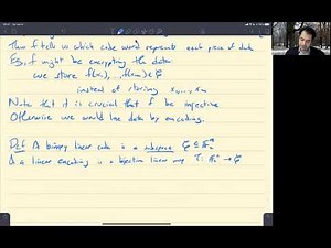 Linear Algebra Lecture 13: Error correcting codes